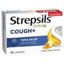 STREPSILS HERBAL COUGH  HONEY LEMON 32 LOZENGES thumbnail 1