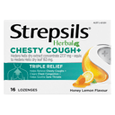 STREPSILS HERBAL CHESTY COUGH + HONEY LEMON 16 LOZENGES thumbnail 2