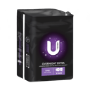 U BY KOTEX PADS EXTRA OVERNIGHT LONG WINGS 8 PACK thumbnail 1