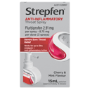 STREPFEN ANTI-INFLAMMATORY THROAT SPRAY CHERRY & MINT 15ML thumbnail 2