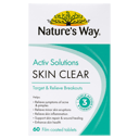 NATURES WAY ACTIVE SOLUTIONS SKIN CLEAR 60 TABLETS thumbnail 1