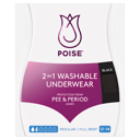 POISE 2-IN-1 PERIOD & INCONTINENCE UNDIES BLACK 12/14 thumbnail 2