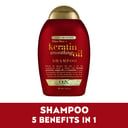 OGX 5IN1 BENEFITS FRIZZ FREE + KERATIN OIL SHAMPOO 385ML thumbnail 10