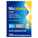 NICABATE EXTRA FRESH 2MG GUM 100 PACK thumbnail 11