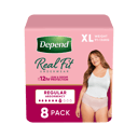 DEPEND WOMEN REAL FIT UNDERWEAR REGULAR 7D X-LARGE 8 PACK thumbnail 11