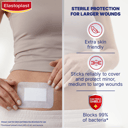 ELASTOPLAST SENSITIVE XXL DRESSING 8CM X 10CM 5 PACK thumbnail 4