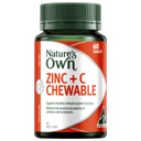 NATURES OWN ZINC + C CHEWABLE 60 TABLETS thumbnail 1