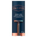 GILLETTE MENS KING C DOUBLE EDGE SAFETY RAZOR 5 PACK thumbnail 2