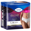 TENA DISCREET UNDERWEAR HIGH WAISTED 7D BLACK LARGE 8 PACK thumbnail 1