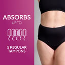 POISE 2-IN-1 PERIOD & INCONTINENCE UNDIES BLACK 14/16 thumbnail 10