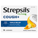 STREPSILS HERBAL COUGH  HONEY LEMON 16 LOZENGES thumbnail 2