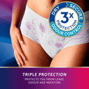 TENA DISCREET UNDERWEAR HIGH WAISTED 7D BLACK LARGE 8 PACK thumbnail 3