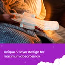 U BY KOTEX PADS EXTRA OVERNIGHT LONG WINGS 8 PACK thumbnail 8