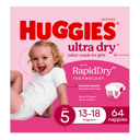 HUGGIES JUMBO ULTRADRY NAPPIES WALKER GIRL 64 PACK thumbnail 6