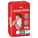 HUGGIES ESSENTIALS NAPPIES NEWBORN 28 PACK thumbnail 3