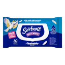 SORBENT FLUSH WIPES SILKY WHITE 80 PACK thumbnail 1