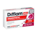 DIFFLAM PLUS ANAESTHETIC WILD BERRY 32 LOZENGES thumbnail 1