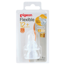 PIGEON TEAT FLEXIBLE PLUS SLIM NECK 12+ MONTHS Y-CUT 2 PACK thumbnail 1