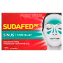 SUDAFED PE SINUS PAIN 24 TABLETS thumbnail 2