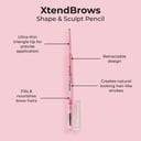 MCO BEAUTY XTENDBROWS SHAPE & SCULPT PENCIL MED/DARK thumbnail 2