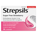 STREPSILS STRAWBERRY SUGAR FREE 36 LOZENGES thumbnail 2