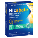 NICABATE STEP 1 21MG CLEAR PATCH 7 PACK thumbnail 1