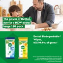 DETTOL MULTI PURPOSE CLEANING WIPES LEMON BURST 300 PACK thumbnail 5