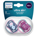 AVENT SOOTHER ULTRA AIR DECO AST 18MTHS+ 2 PACK thumbnail 1