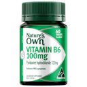NATURES OWN VITAMIN B6 100MG 60 TABLETS thumbnail 1