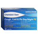 CHEMISTS OWN COUGH, COLD & FLU DAY/NIGHT PE 48 CAPLETS thumbnail 1