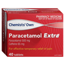 CHEMISTS OWN PARACETAMOL EXTRA 40 TABLETS thumbnail 1