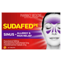 SUDAFED PE SINUS ALLERGY & PAIN 24 TABLETS thumbnail 2