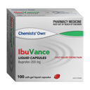CHEMISTS OWN IBUVANCE 200MG 100 CAPSULES thumbnail 1