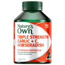 NATURES OWN TRIPLE STRENGTH GARLIC + C HORSERADISH TABLETS 150 thumbnail 1