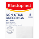ELASTOPLAST NON-STICK DRESSINGS 7.5CM X 5CM 5 PACK thumbnail 1
