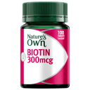 NATURES OWN BIOTIN 300MCG 100 TABLETS thumbnail 10