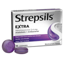 STREPSILS EXTRA BLACKCURRANT 16 LOZENGES thumbnail 1