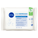 NIVEA 3 IN 1 REFRESHING WIPES 25 PACK thumbnail 1