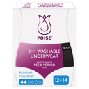 POISE 2-IN-1 PERIOD & INCONTINENCE UNDIES BLACK 12/14 thumbnail 11