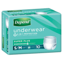 DEPEND INCONTINENCE UNDERWEAR 3-IN-1 PROTECTION SMALL/MEDIUM 10 PACK thumbnail 1