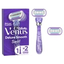 GILLETTE VENUS DELUXE SMOOTH SWIRL RAZOR + 2 BLADES thumbnail 5