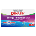 DEMAZIN ALLERGY + HAYFEVER 10 TABLETS thumbnail 2