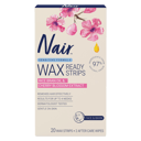 NAIR SENSITIVE WAX STRIPS MINI FACE & SENSITIVE AREAS 20 PACK thumbnail 1