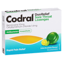 CODRAL DUO RELIEF SORE THROAT LIME AND LEMON 16 LOZENGES thumbnail 1