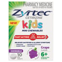 ZYRTEC KIDS 5MG GRAPE 10 CHEWABLE TABLETS thumbnail 2