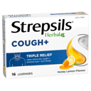 STREPSILS HERBAL COUGH  HONEY LEMON 16 LOZENGES thumbnail 1