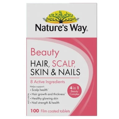 NATURES WAY BEAUTY HAIR, SCALP, SKIN & NAILS 100 TABLETS