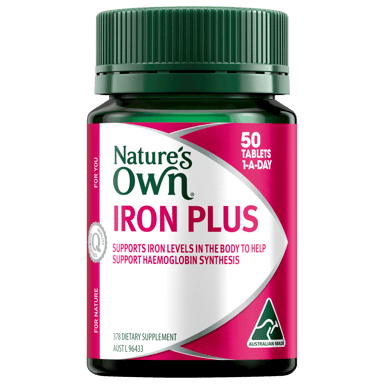 NATURES OWN IRON PLUS 50 TABLETS