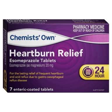 CHEMISTS OWN HEARTBURN ESOMEPRAZOLE 20MG 7 TABLETS