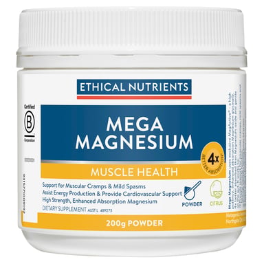 ETHICAL NUTRIENTS MEGA MAGNESIUM CITRUS POWDER 200G